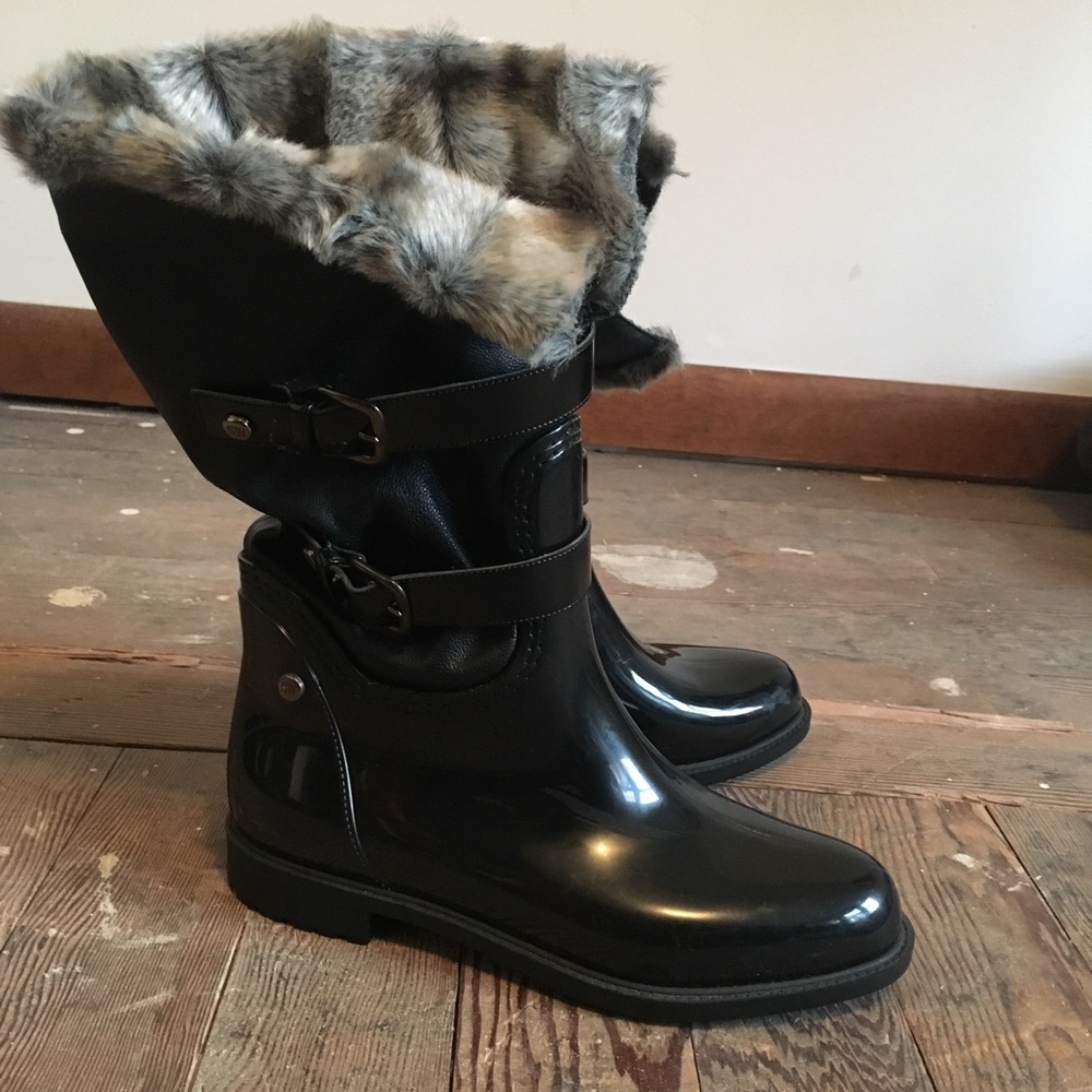 Stuart Weitzman rubber rain boots